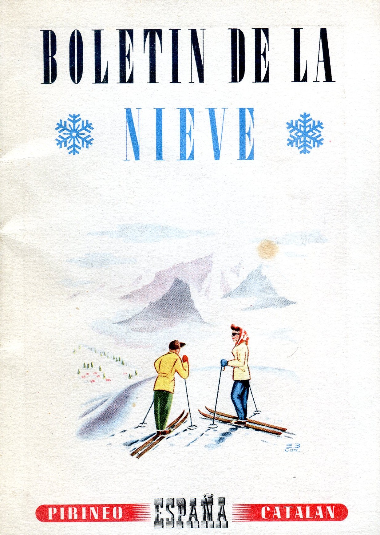 Boletín de la nieve : Estaciones de Invierno en Cataluña con Boletín de la nieve semanal : Por cortesia de la Federación Catalana de Esquí - Portada